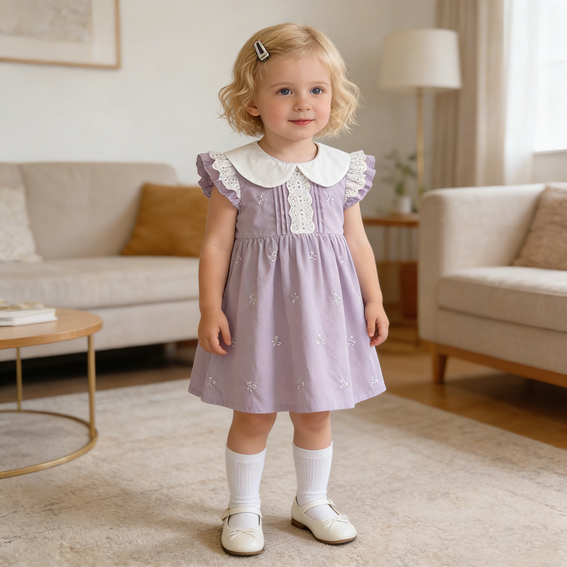 Baby Clothing Line - 2026 Nieuwe Zomerjurkjes voor Zussen 2-6