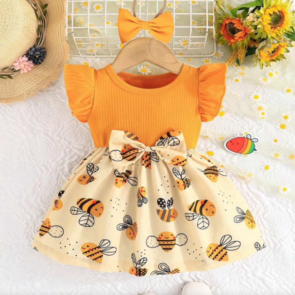 (0-3 jaar oude babymeisje jurk - Baby Clothing Yellow recensie en prijs